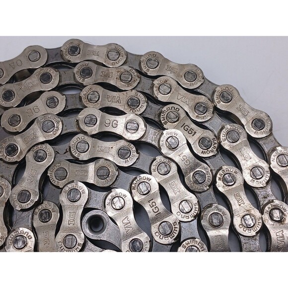 NOS Vintage Shimano Narrow IG-51 Bike Chain IG51 Silver 59" Long 118 Links - Picture 13 of 16